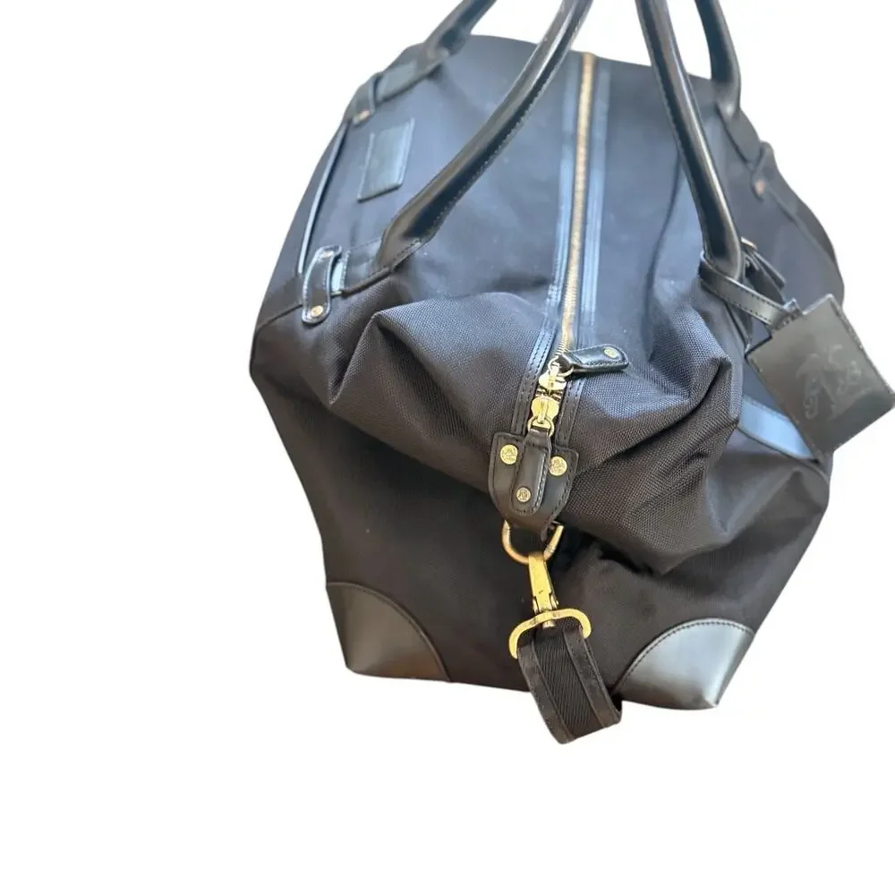 Tommy Bahama Black Ballistic Nylon Duffle Bag